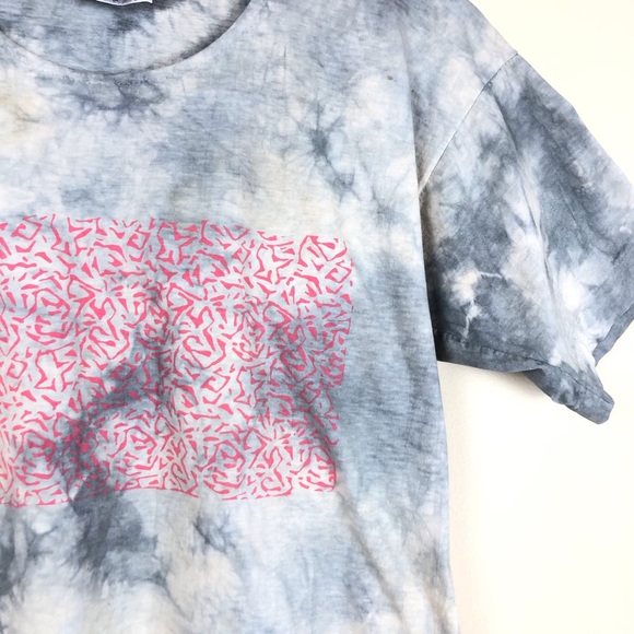 vintage 90s tie dye tee | 1990s abstract art t shirt | grunge hippie top tshirt - Picture 7 of 8
